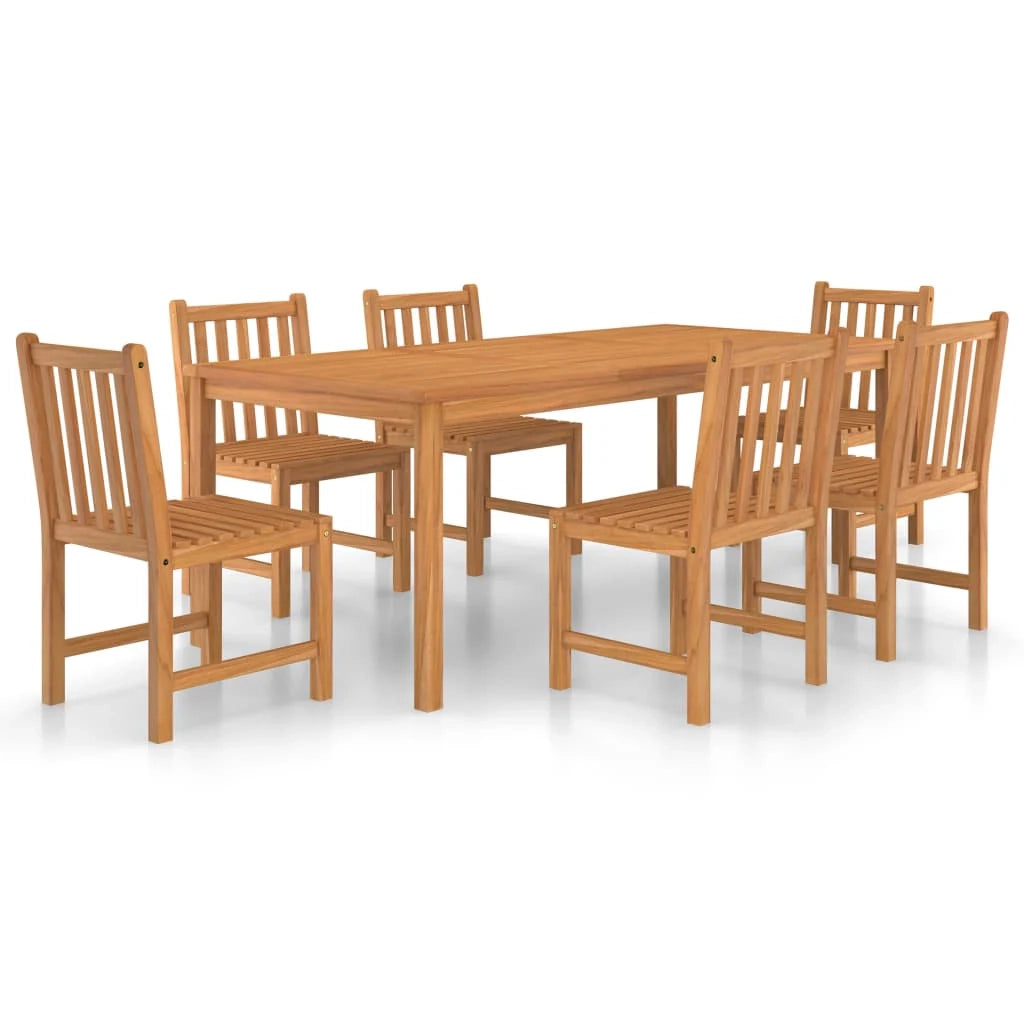 Set da pranzo da giardino per esterni da 7 pezzi in legno massello di teak 02_0013942