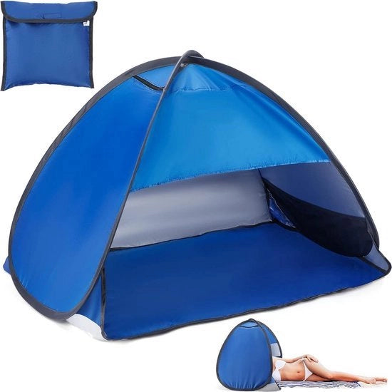 Tenda da spiaggia Zootop 3543 x 1669 x 2559 mm - Tenda da spiaggia portatile per 1-2 persone con ombrellone - Tenda da spiaggia fantastica per campeggio all'aperto con appendiabigli e borsa di stoccaggio per tenda
