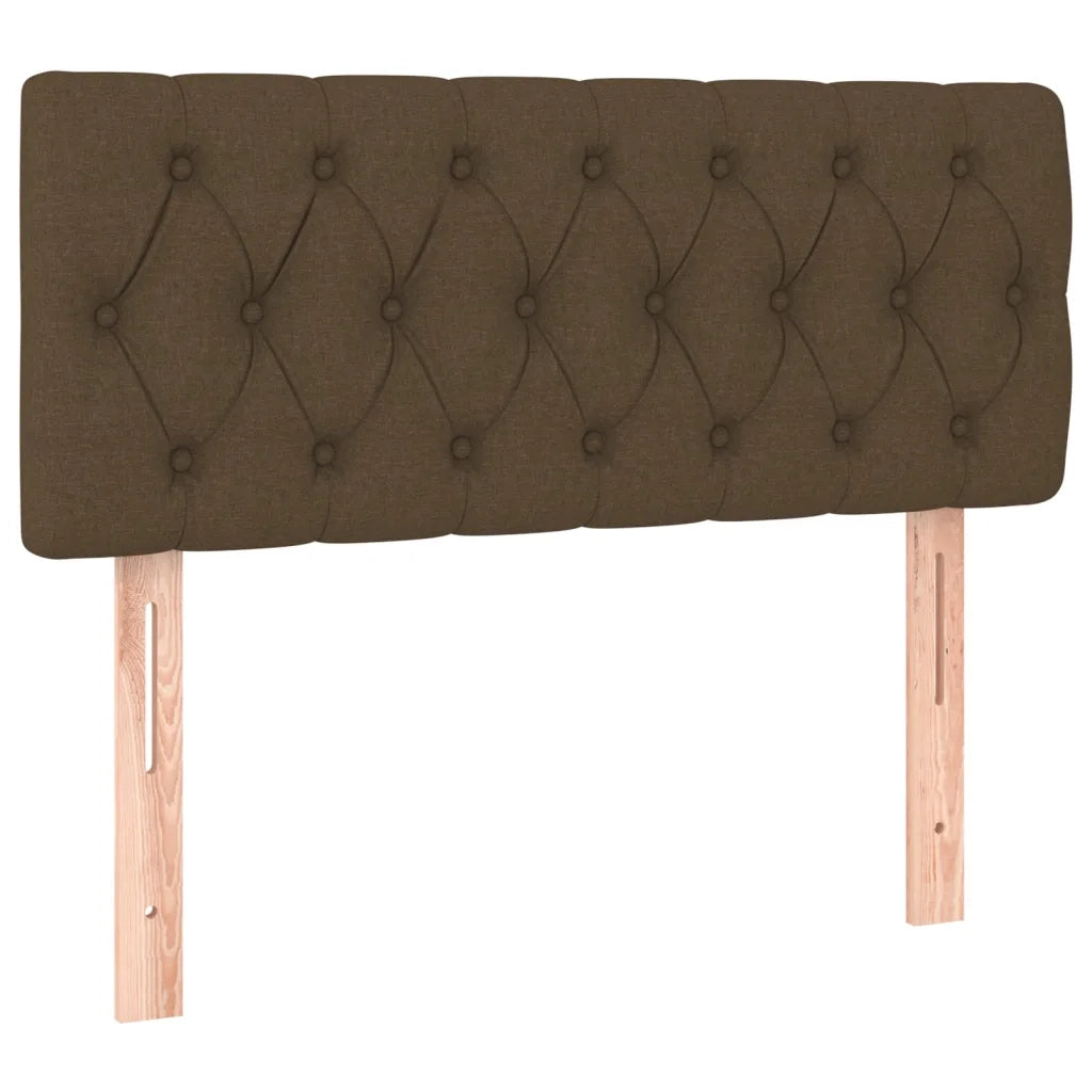 Giroletto a Molle con Materasso Marrone Scuro 100x200cm Tessuto