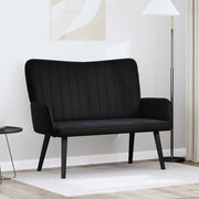 Sofa a Due Posti Nero 115 x 61 x 87 cm Velluto 42028955