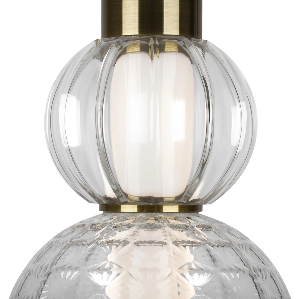 Maytoni Sospensione Contemporanea Collar 1 luce LED integrato oro metallo vetro