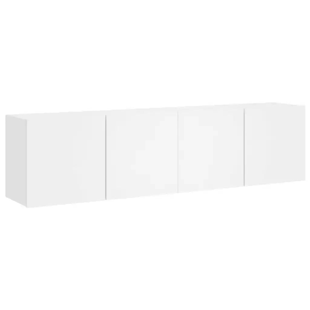 Mobili TV a Parete 2pz Bianchi 80x30x41 cm 836953