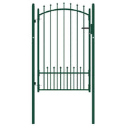 Cancello per recinzione Emmen con punte in acciaio 104x117 cm verde 146395