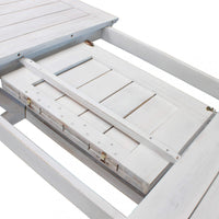 Tavolo Bali 150/200x90x75 h cm in Legno di Acacia Bianco