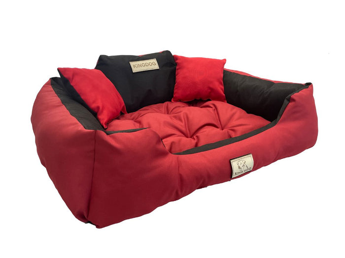 AIO FACTORY 100x75 cm KINGDOG Cuccia per cani impermeabile personalizzabile rossa