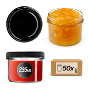 KADAX 50x Barattolo 235ml + Tappo Fi82 Barattolo Marmellata