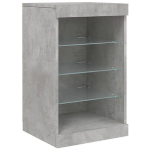 Credenza con Luci LED Grigio Cemento 123x37x67 cm 3209082