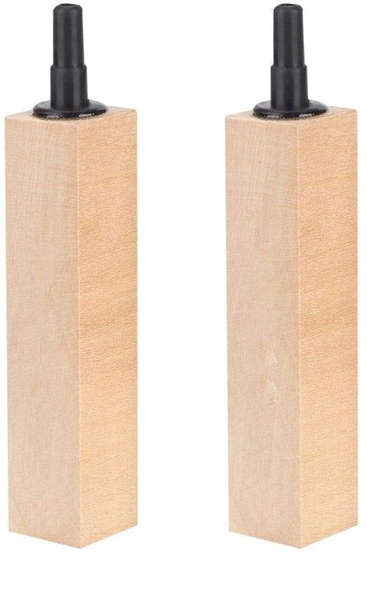 Set di diffusore di aria in legno da 2 pezzi - Accessori idroponici - Adatto per acquari marini - Sostenibile e leggero - Lunghezza 4,2/7,1 cm - Distributore di aria