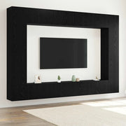 Set mobile TV 8 pcs Rovere Nero 100 x 30 x 30 cm 3332528