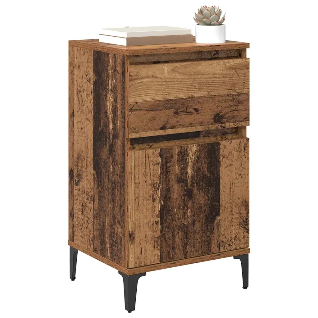 Armadio da Notte con cassetto Legno vecchio 40 x 35 x 70 cm 881251