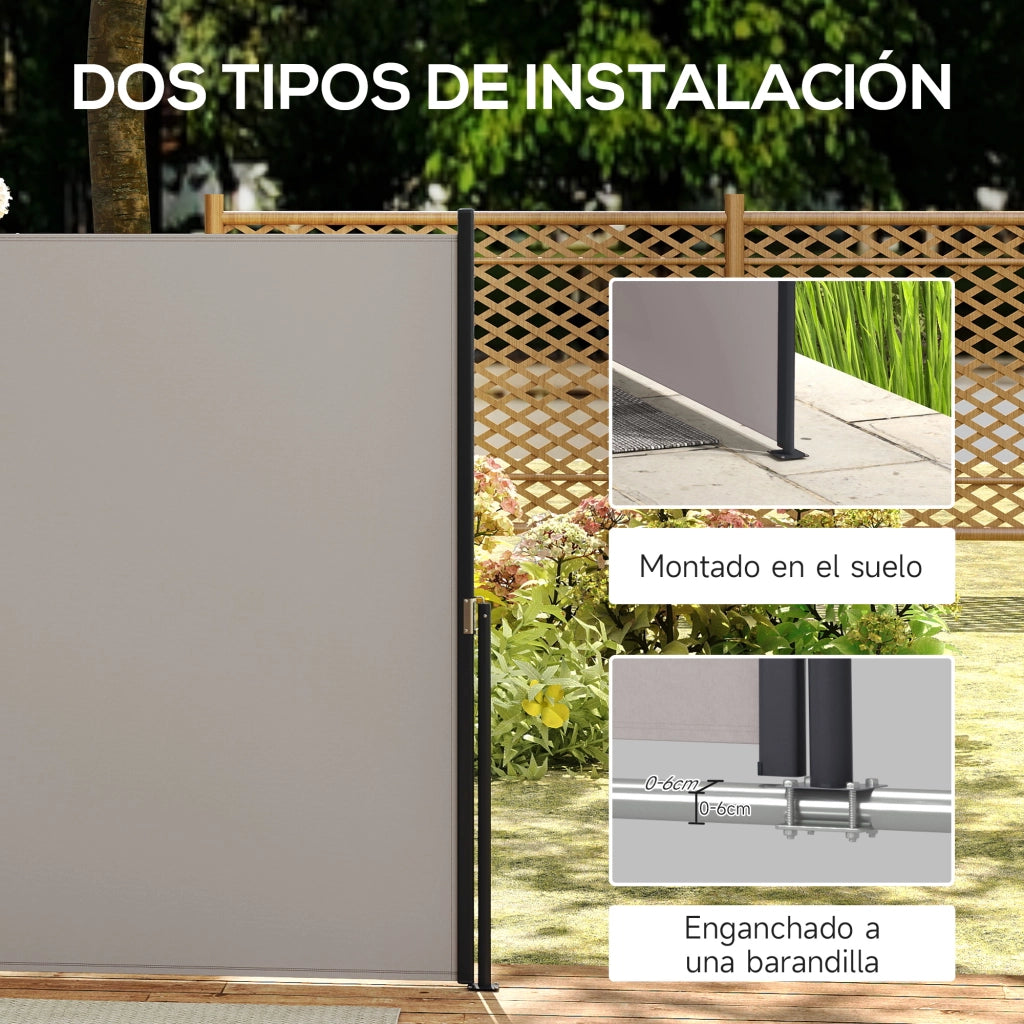 Tenda laterale retrattile ¨C zephmum ¨C Grigio chiaro