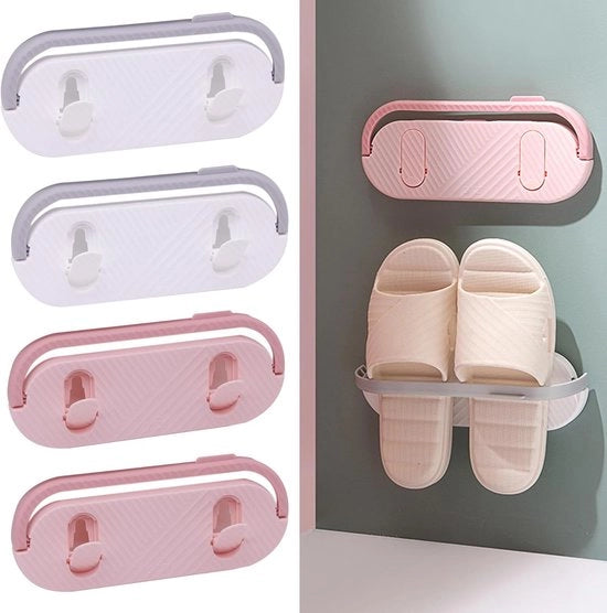 Organizzatore per scarpe da 4 pezzi - Set di organizzatore per scarpe - Ripiano per scarpe spaziale - Ripiano per scarpe appeso 
- Ripiano per scarpe da parete - Ripiano per scarpe per camera da letto, bagno e soggiorno - Adesivo autoattacco