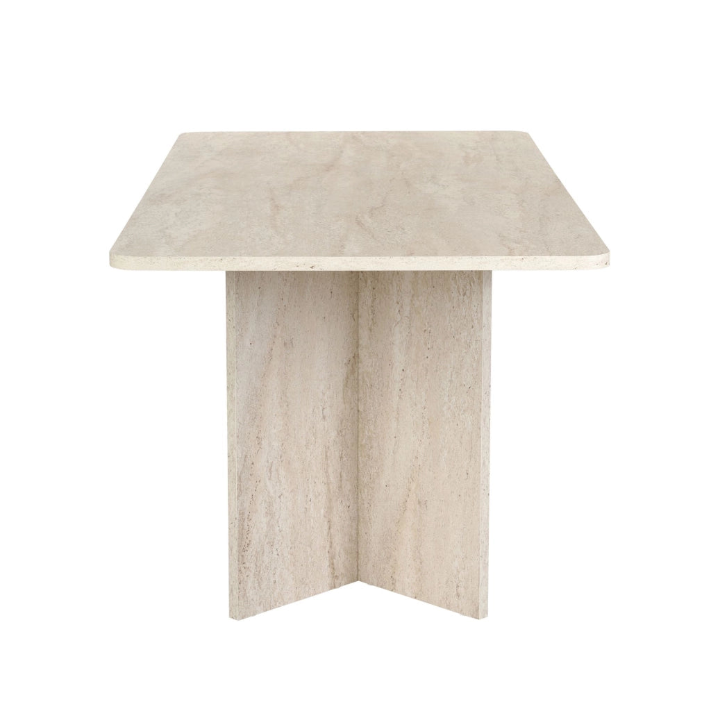 Noleme, Tavolo Fisso 6 Posti, 180x90x75h cm Beige Marmo