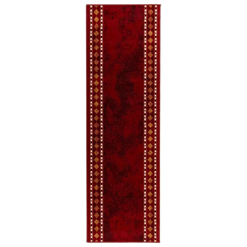 Tappeto Runner FLORNES Tessuto Rosso 80 x 250 cm PP 7 mm 42057242