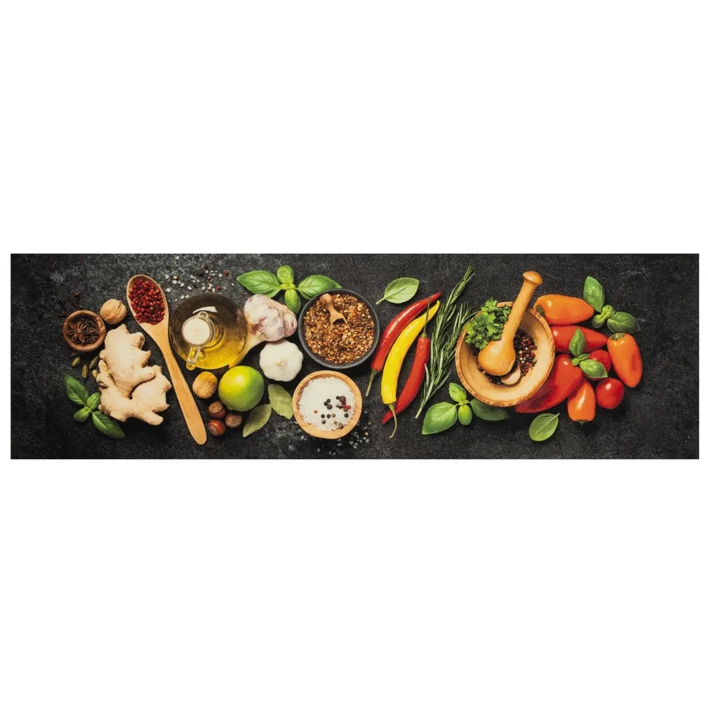 Tappeto da Cucina Lavabile Spezie 45x150 cm Vellutocod mxl 115024