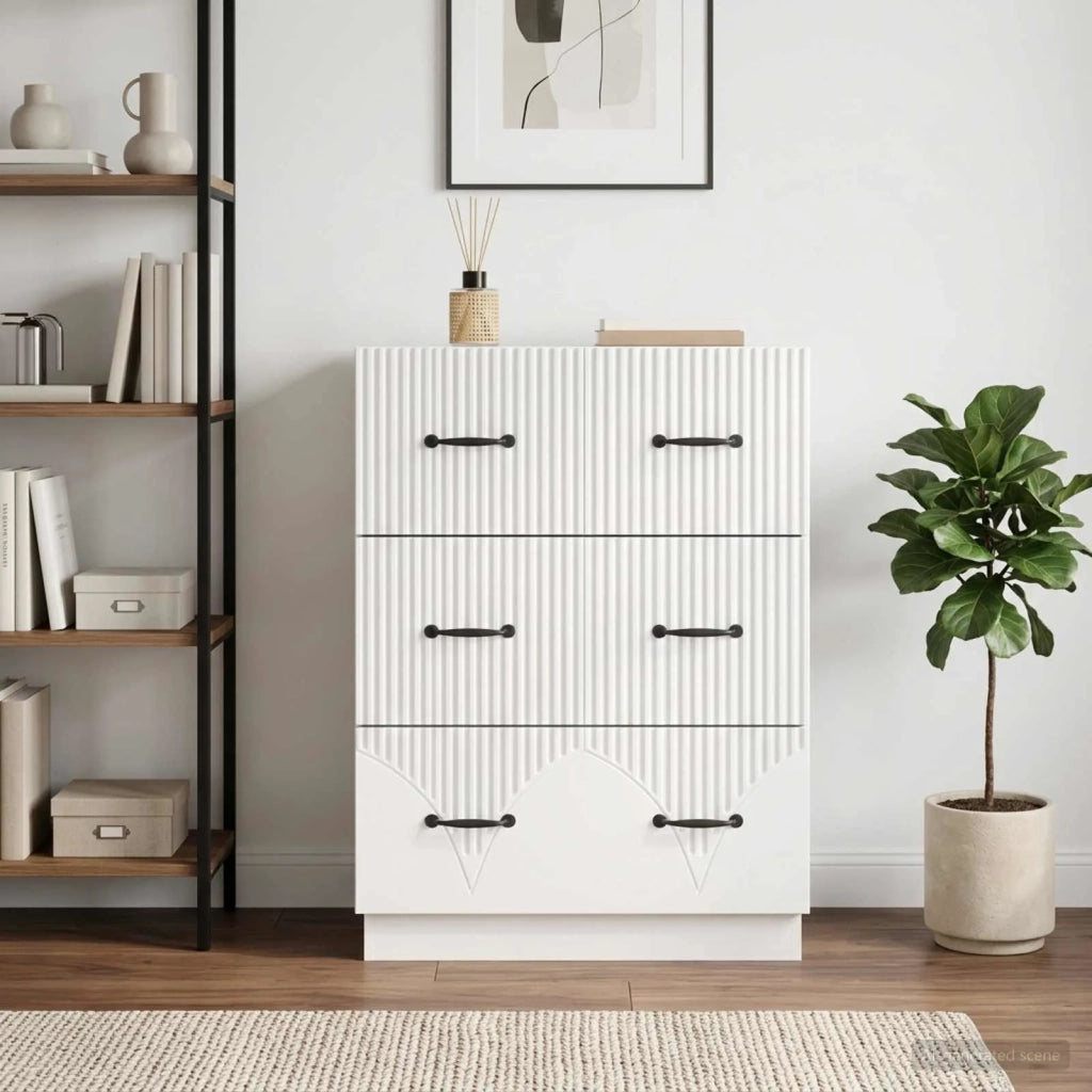 Mobile con Cassetti Bianco Lucido 66 x 34,5 x 87 cm 895299