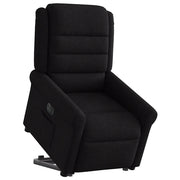 Poltrona Alzapersona Reclinabile Elettrica Nera in Tessuto 3303336