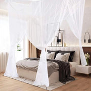 Tenda per Letto Kingsize - Tende Quadrangolari, Adatti per Adulti e Bambini, Ideali per Camera da Letto, Culla, Giardino e Campeggio