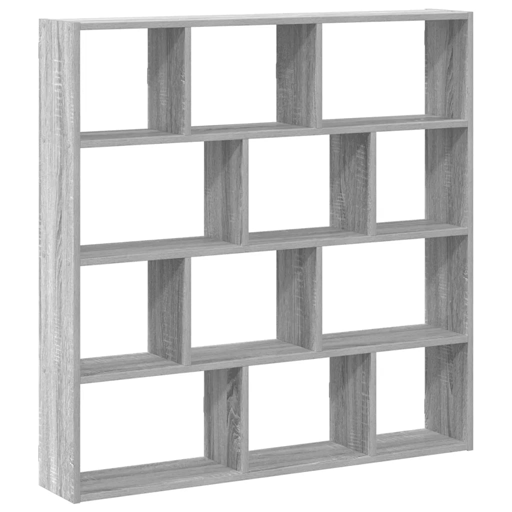 vidaXL Mensola a Cubo da Muro 12 Scomparti in Truciolato Sonoma Grigio