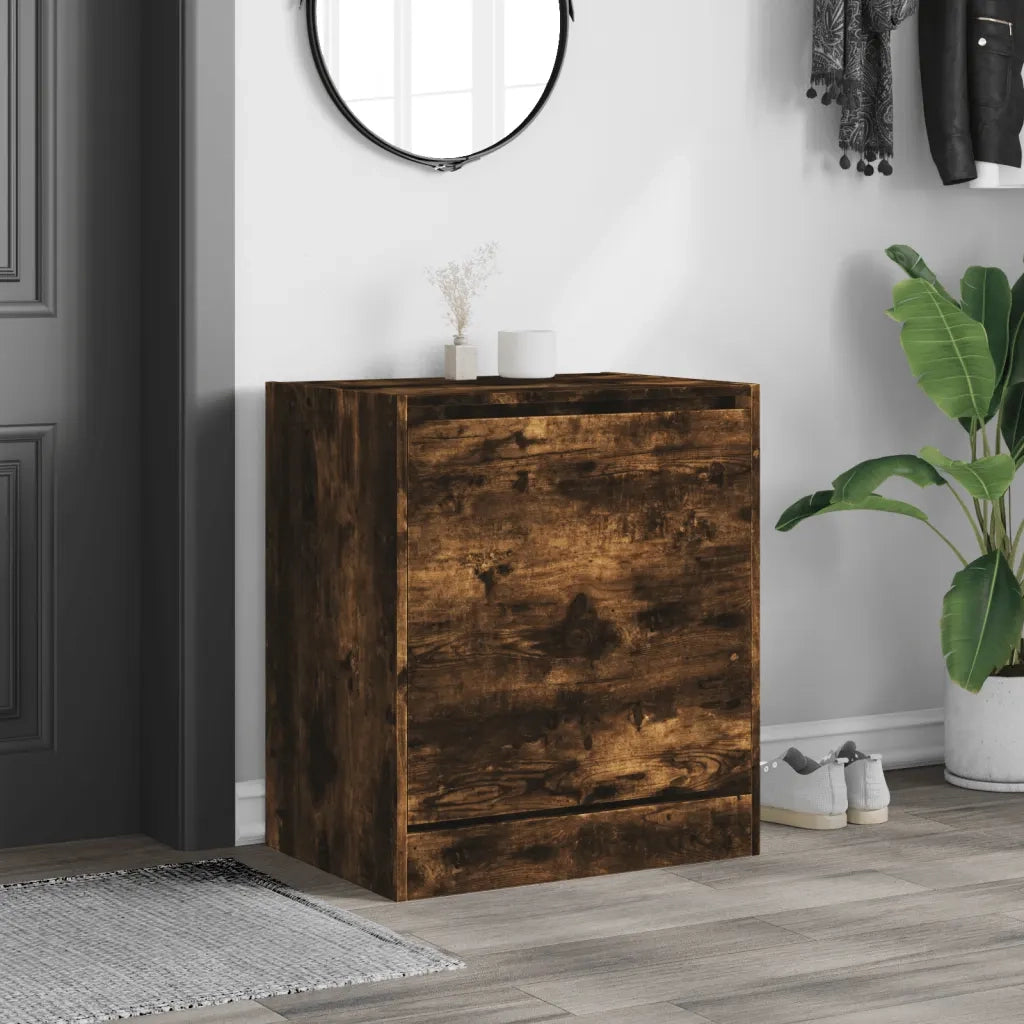 Scarpiera Rovere Fumo 60x42x69 cm in Legno Multistrato 839984