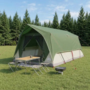Tenda a tunnel con tetto Verde 10 persone Poliestere e Acciaio 42028661