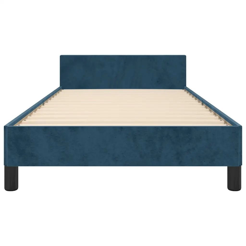 Giroletto con Testiera Blu Scuro 100x200 cm in Velluto cod mxl 58371