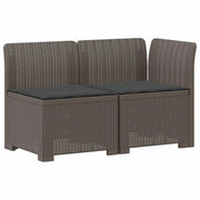 Divano da Giardino a 2 Posti con Cuscini Aspetto Rattan PP 8011937
