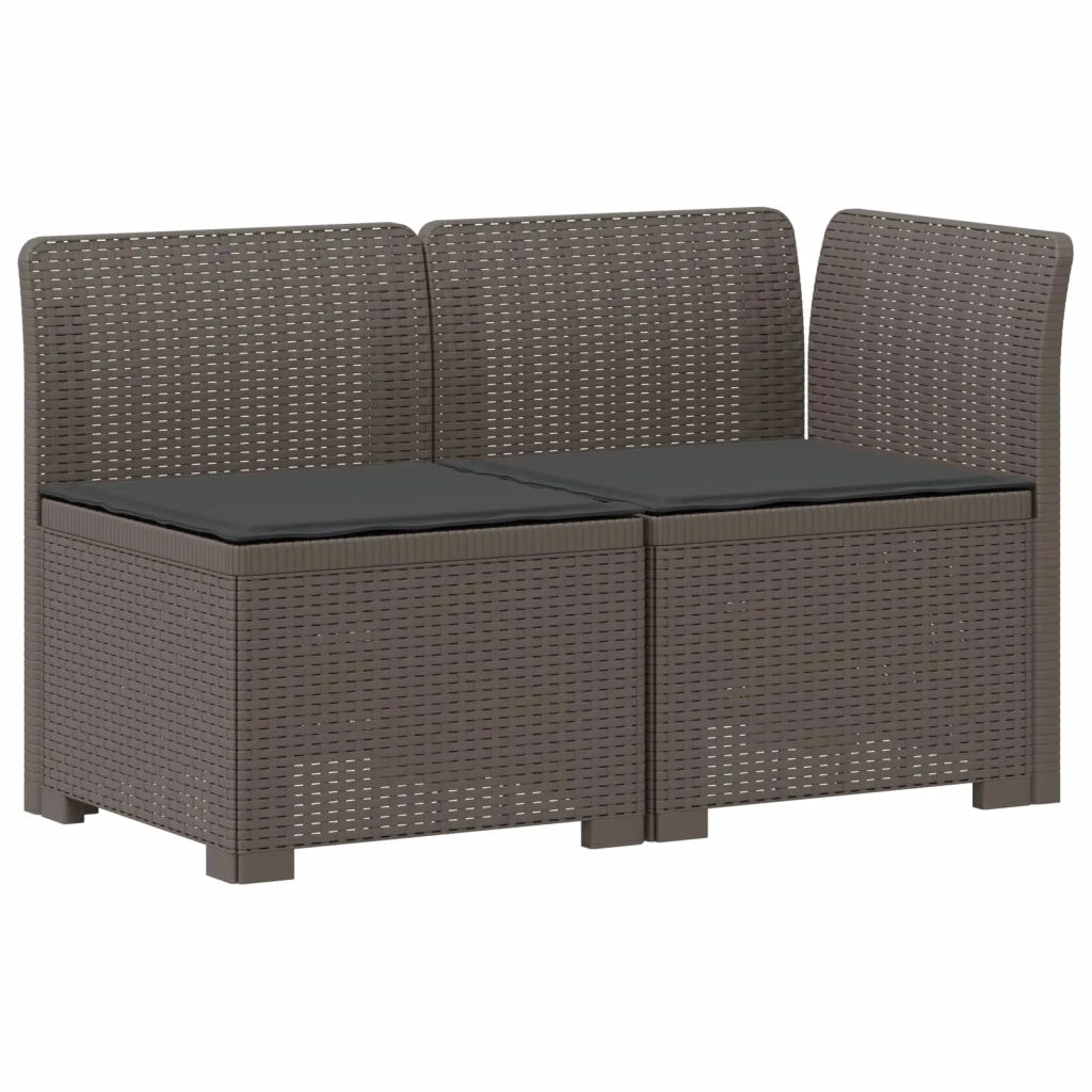 Divano da Giardino a 2 Posti con Cuscini Aspetto Rattan PP 8011937