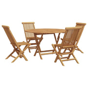 Set da Pranzo per Giardino 5 pcs Marrone Legno di teak solido 3385967