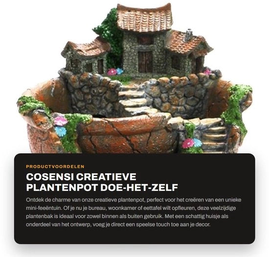Mini vaso per piante creativo - vaso per piante mini - decorazione per interni/esterni - materiale leggero impermeabile - progetto multistrato - adatto per il giardinaggio - vaso per piante