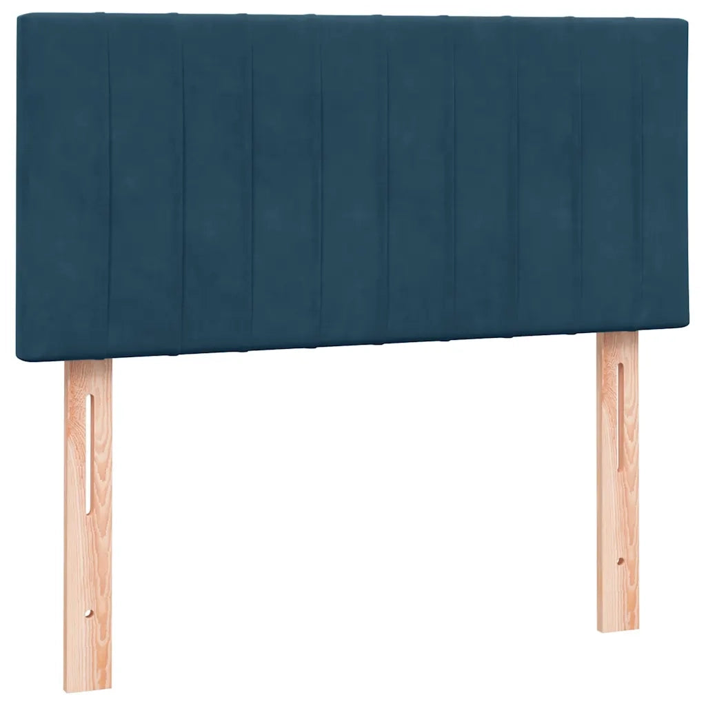Giroletto a Molle con Materasso Blu Scuro 80x210 cm Velluto 3316381