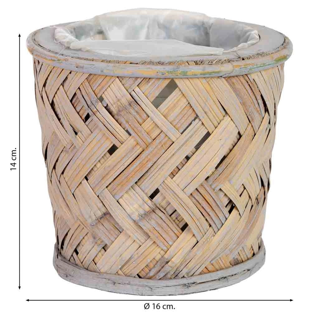 Cesto tondo in legno 16x16x14h cm