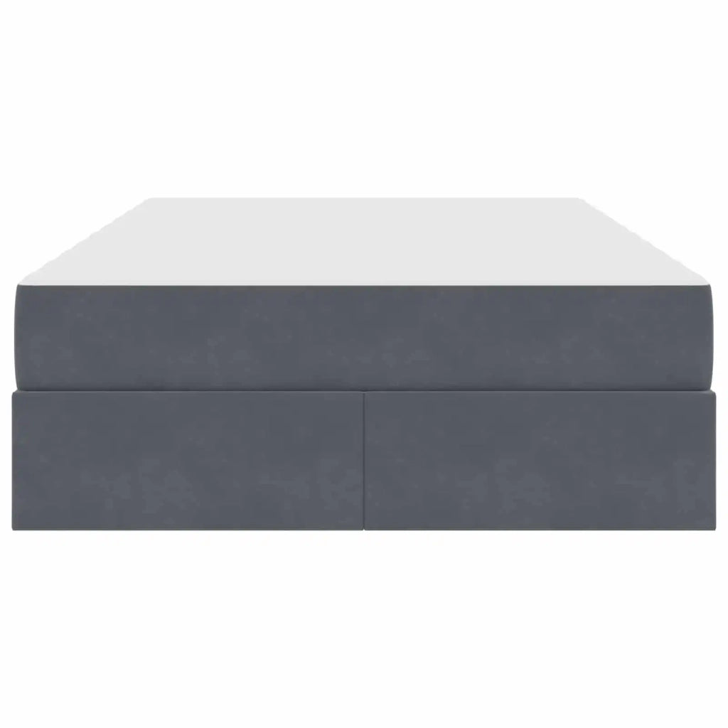 Letto con contenitore e materasso Grigio scuro 120 x 190 cm