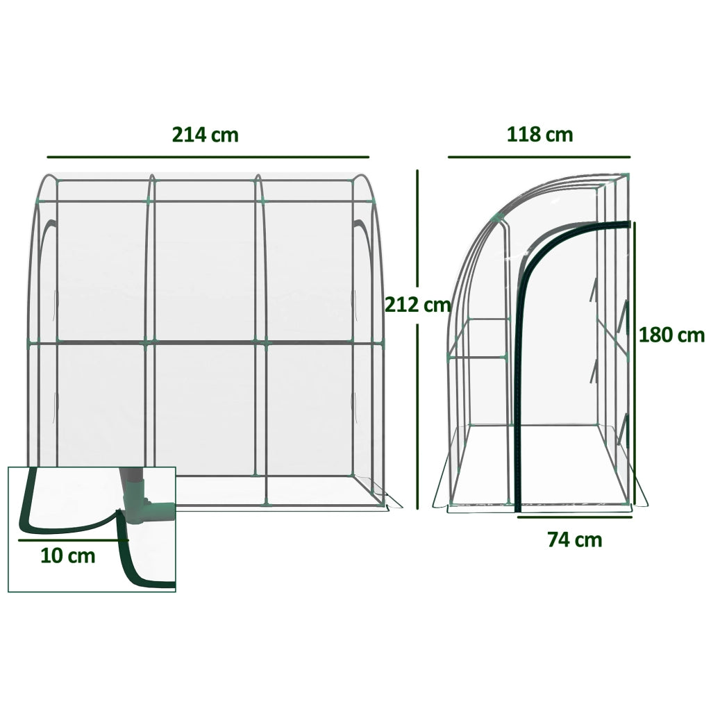 Serra da giardino ¨C Minimal ¨C 214x118x212 cm, trasparente, PVC