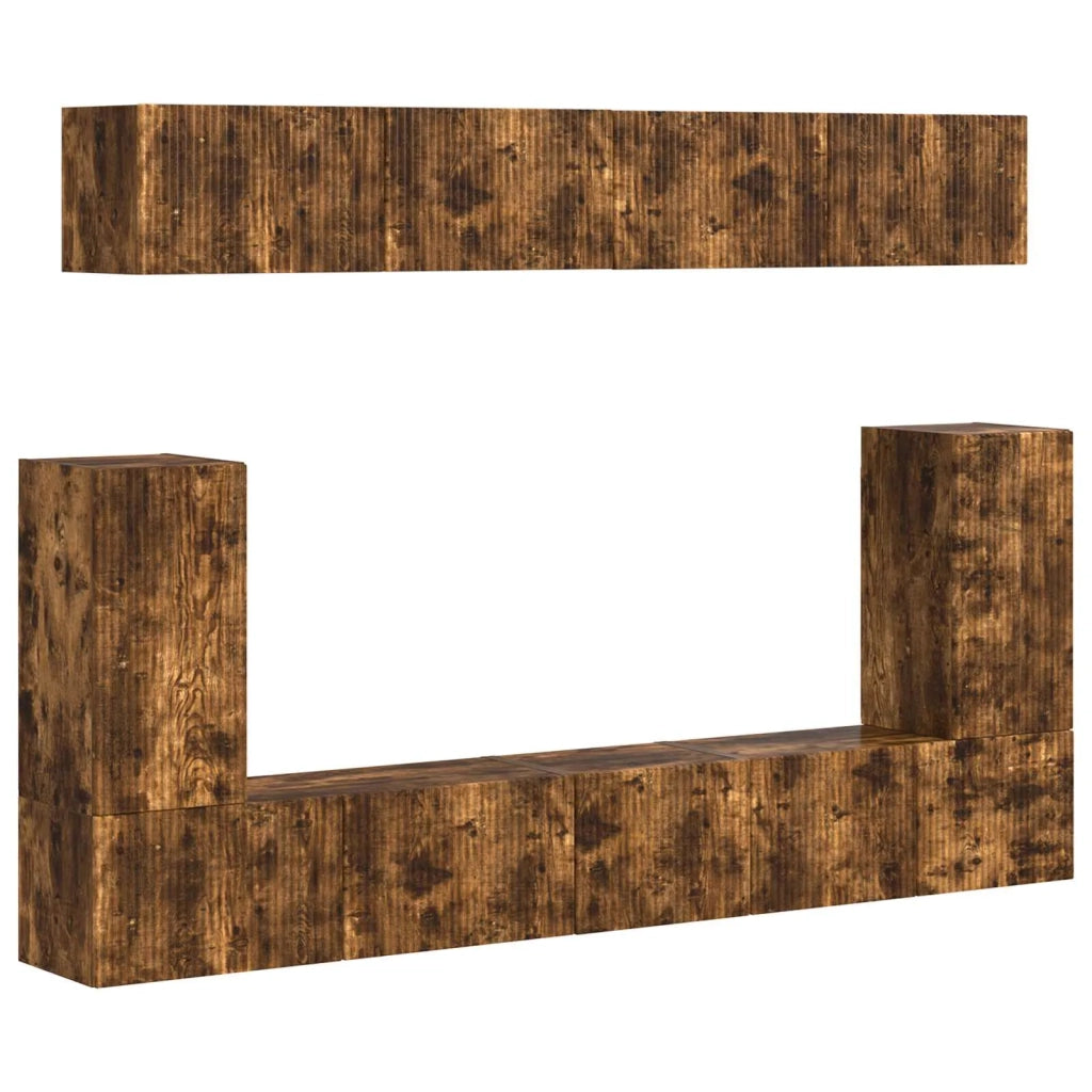 Set mobile TV 5 pcs Rovere fumé Legno multistrato