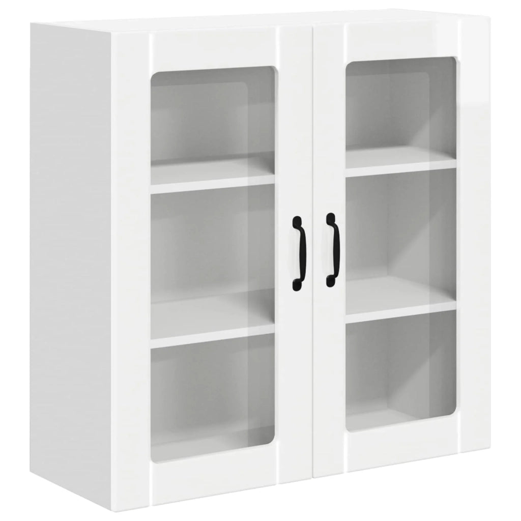 Mobile da cucina moderno 80 x 31 x 80 cm pratico con efficiente spazio contenitivo stile pulito legno composito bianco lucido 02_0054086