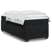 vidaXL Giroletto a Molle con Materasso Nero 100x200 cm in Velluto