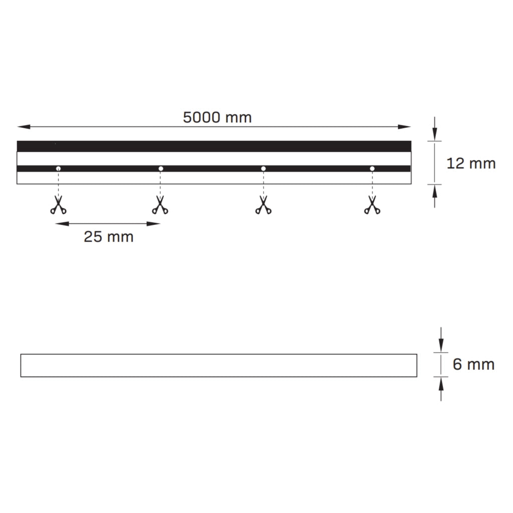Striscia LED Neon flessibile 12V 5m Blu IP65 Polux