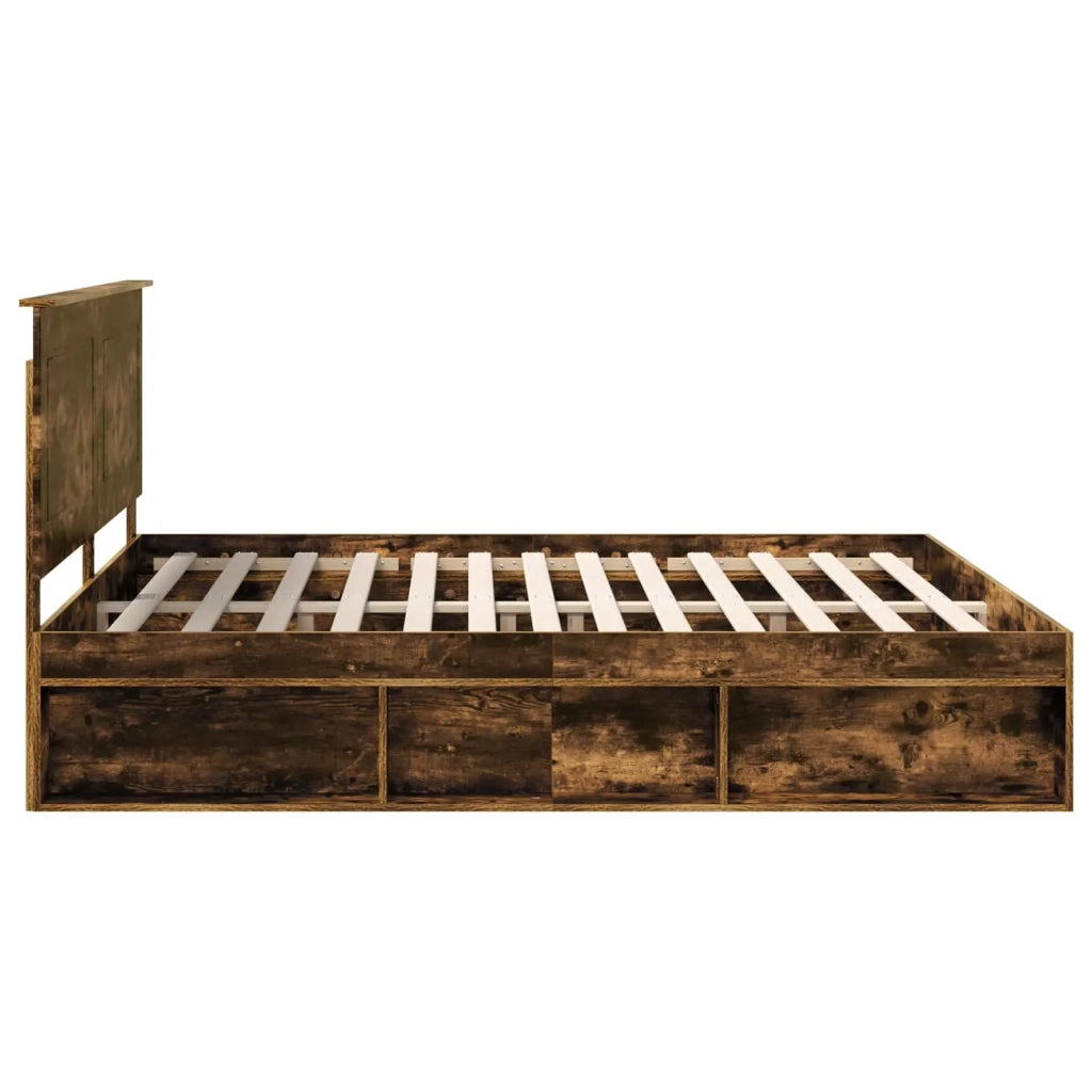 Struttura del letto-Giroletto Rovere fum¨¦ 180 x 200 cm Pino massello 639355