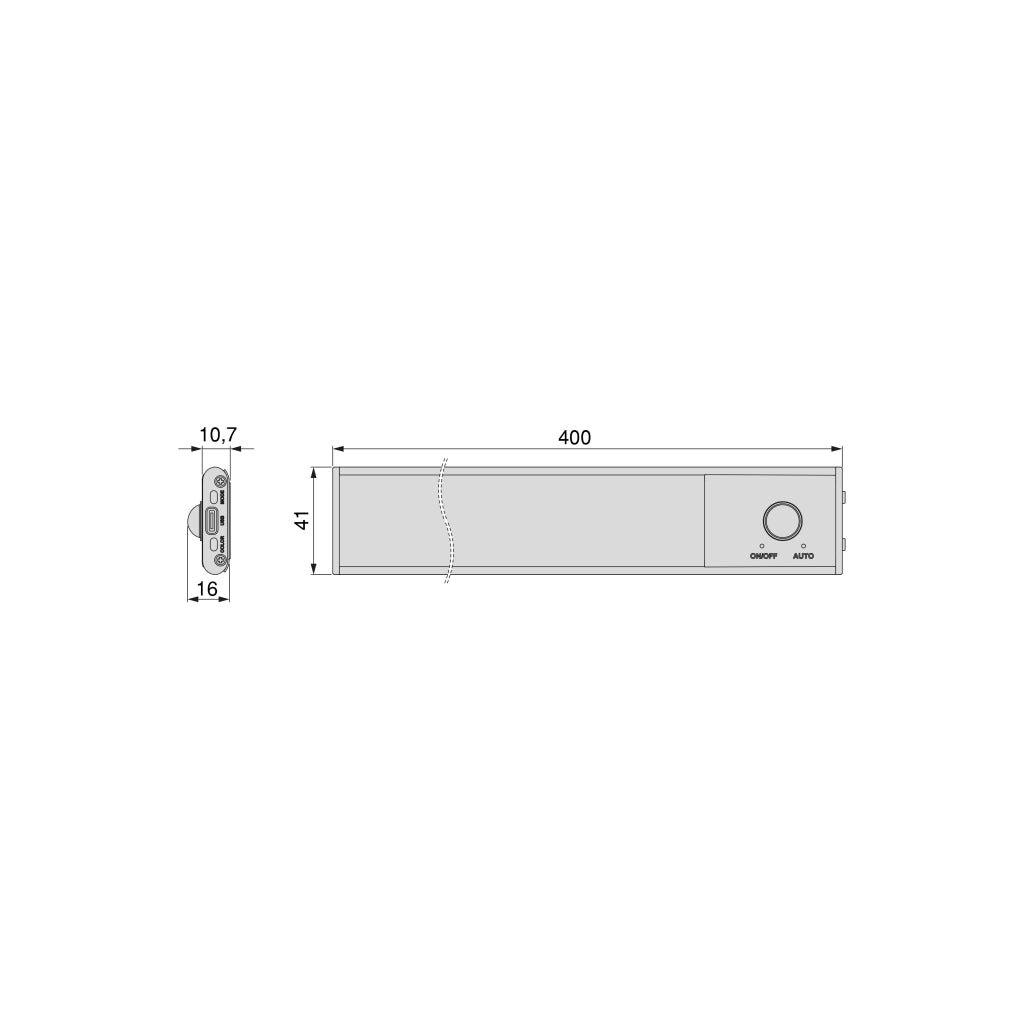 Lampada Led Ricaricabile Sensore di Movimento 400 mm Emuca Kaus