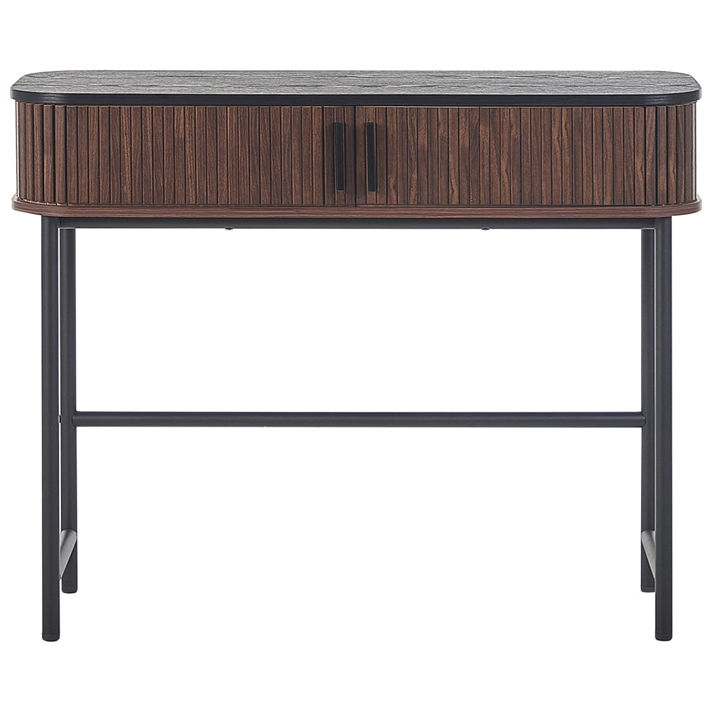 Tavolo consolle moderno con porta scorrevole in legno scuro stile rustico soggiorno ingresso