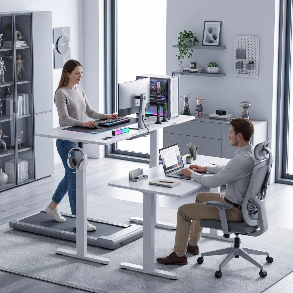 Scrivania Elettrica Regolabile in Altezza con Memoria ¨C Zephmum ¨C Bianco 120x60x70