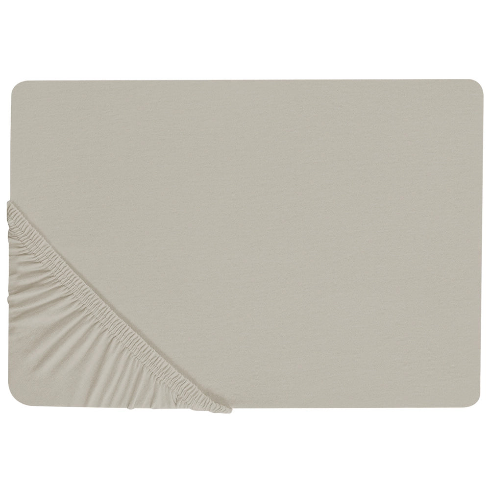 Lenzuolo con angoli cotone tortora 200 x 200 cm con bordi elastici modello classico a tinta unita camera da letto classica