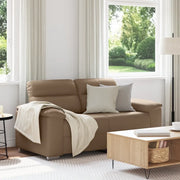 Divano a 2 posti Cappuccino 160x81x84 cm in similpelle 4105336