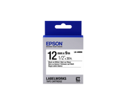 Epson Nastro fondo Standard Bianco per testo Nero 12/9 LK-4WBN