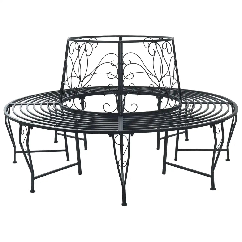 Panchina per Alberi 8-Numero di posti Ø 160 x 89 cm Acciaio 42029523