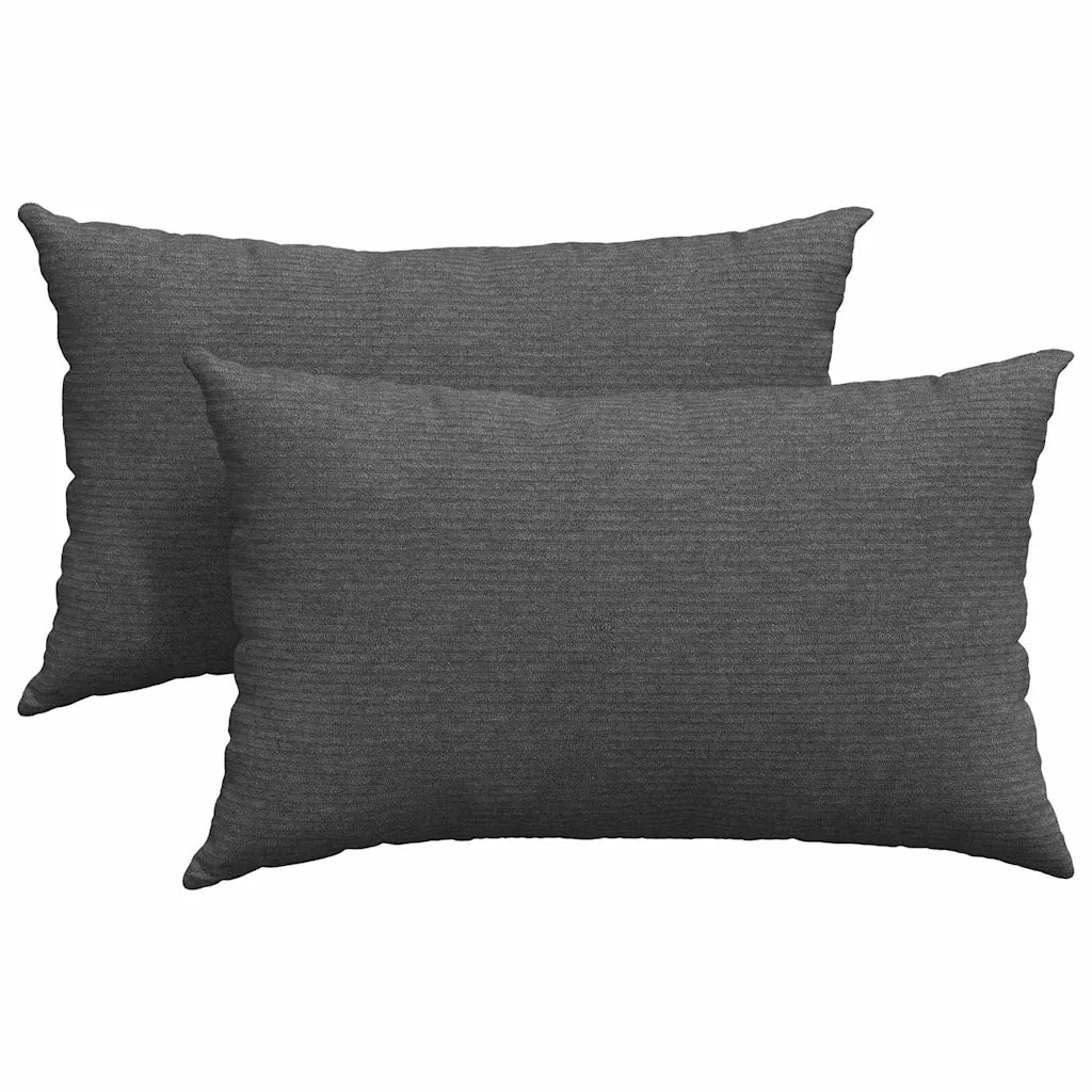 Cuscini da Divano 2 pz | Cuscini per sedie Grigio scuro 50 x 30 cm