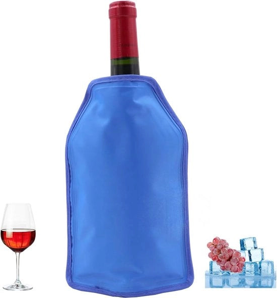 Porta Gel Wijn Fles Cooler Case Vaso Vino Portatile (Blu)