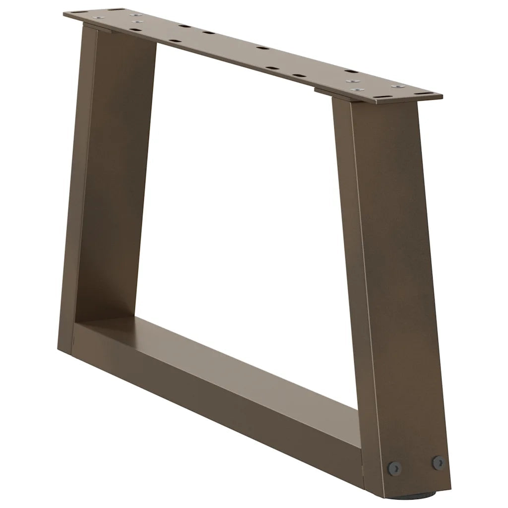 Gambe per Tavolino da Caffè a Forma di V 2 pz Acciaio Naturale 50x(30-31,3) cm Acciaio 4012531