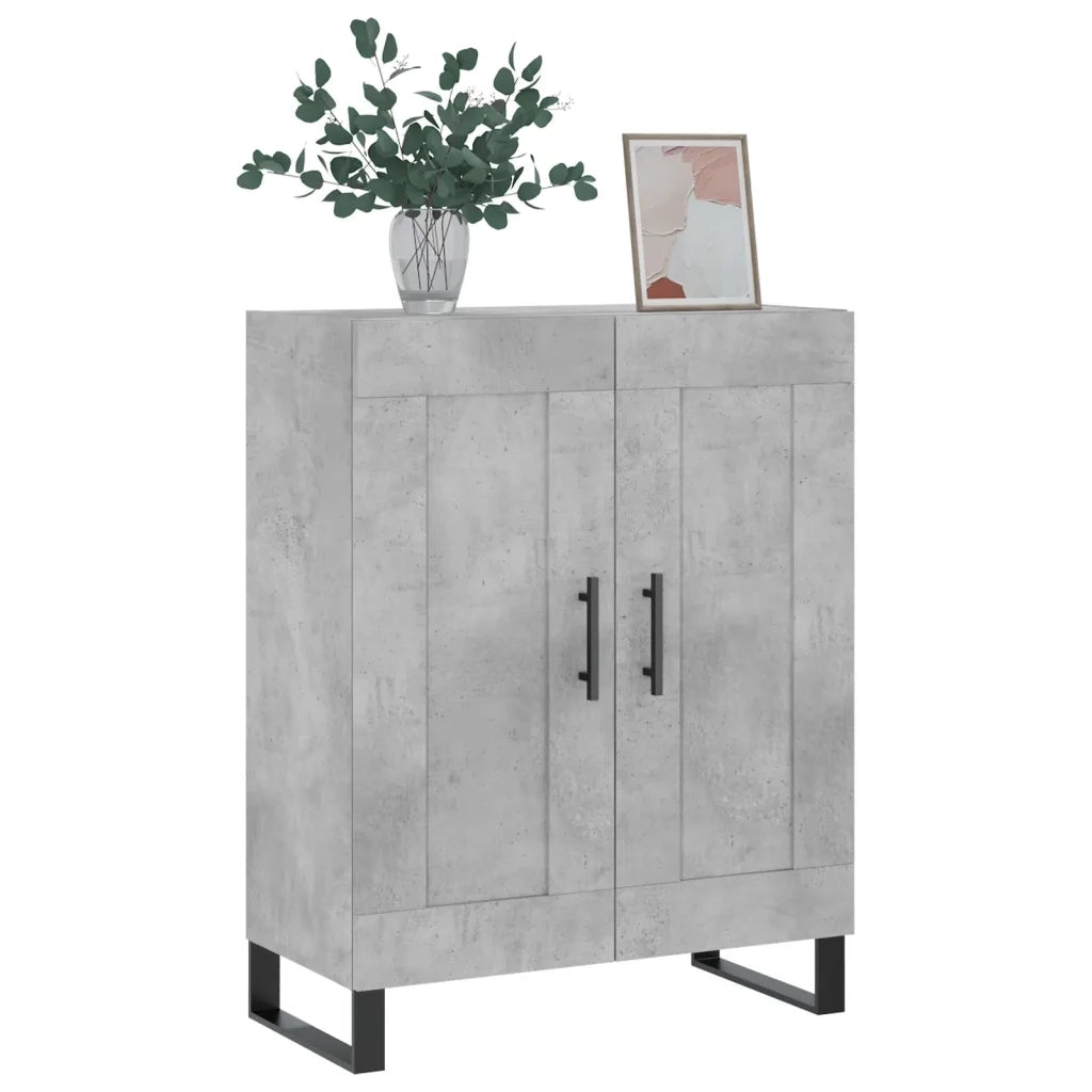 Credenza Grigio Cemento 69,5x34x90 cm in Legno Multistrato 830224